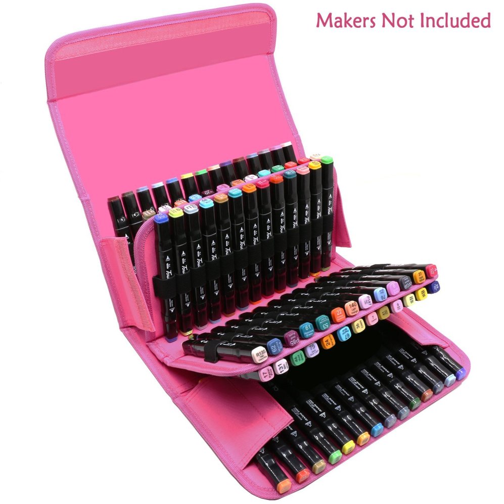 Markers Case Oxford Organizer Holder with 80 Slots