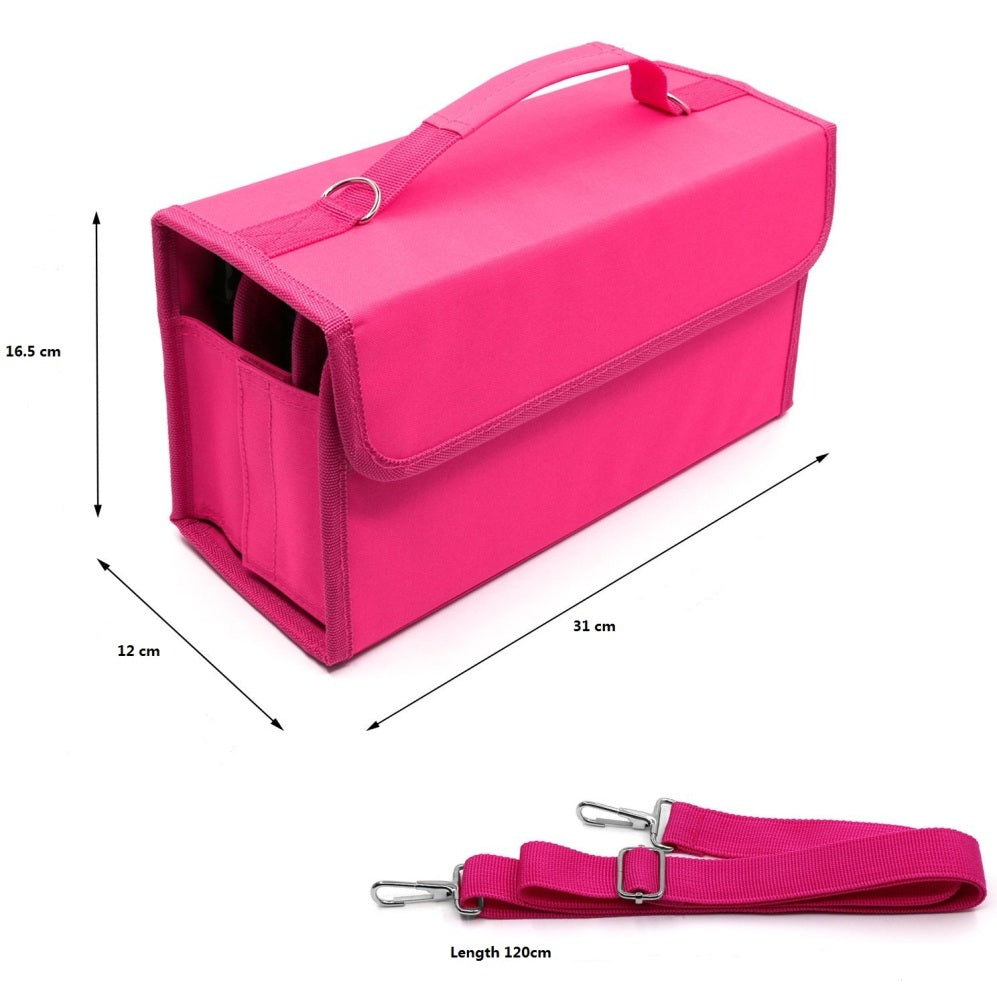 Markers Case Oxford Organizer Holder with 80 Slots