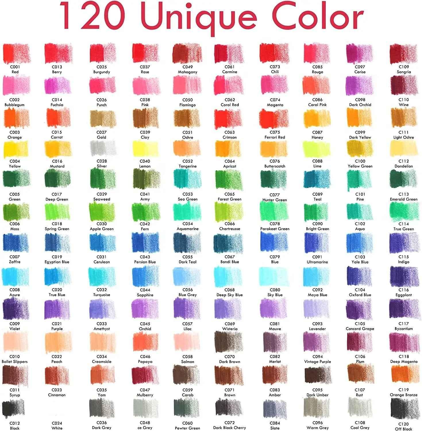 KALOUR 120 Premium Colored Pencils Set for Adult Coloring Books Soft C
