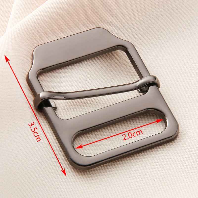 Gunmetal ladder lock buckle, adjustable strap fastener with rectangular frame