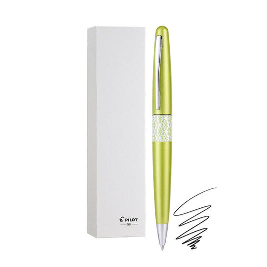 PILOT Cocoon Cha no Megumi Hybrid Ink Ballpoint Pen, 0.7 mm | Black Ink Light Green