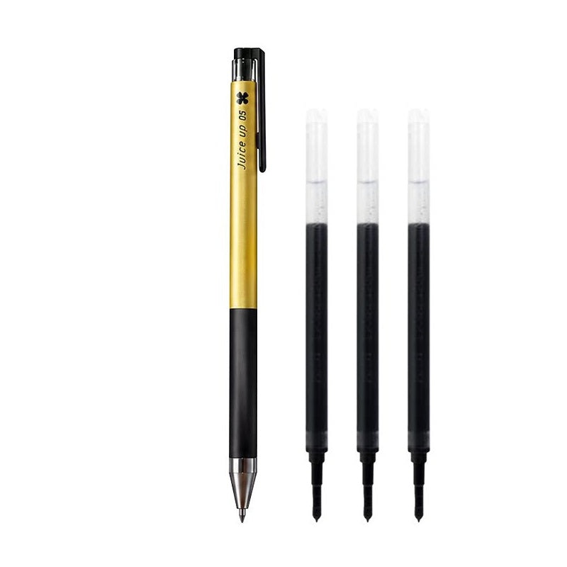 Pilot Juice Up 10th Anniversary Limited Edition Gel Pen | 0.5mm Black | Includes 3 Refills Gold