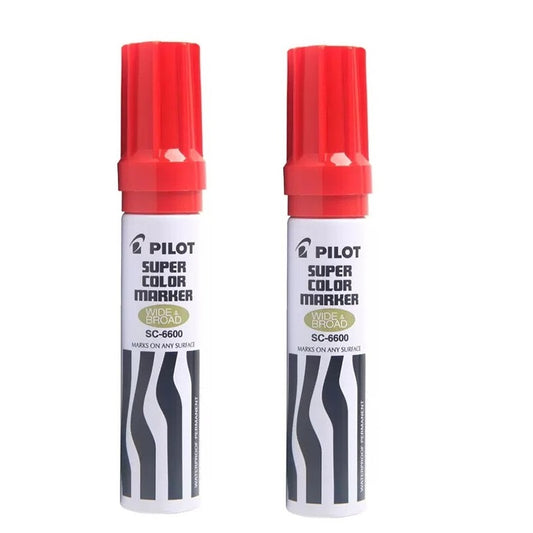 Pilot SC-6600 Jumbo Refillable Permanent Super Color Marker 2 Pack