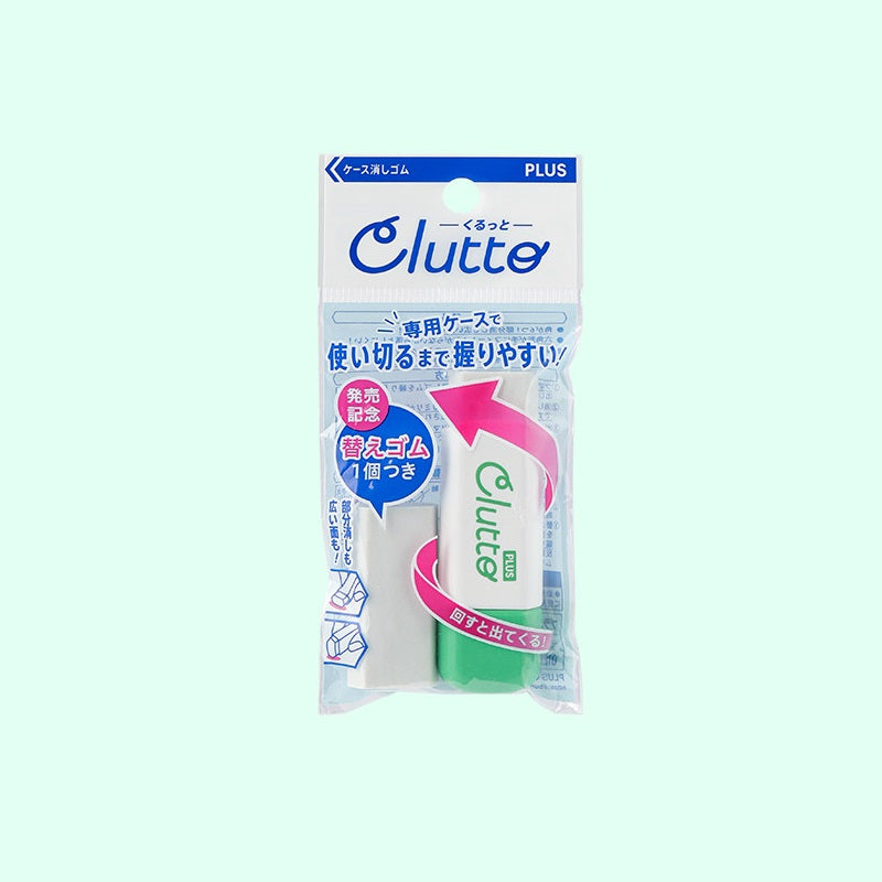 PLUS Clutto Hexagonal Twist-Up Eraser Japan | 66×22mm | 2 Refills