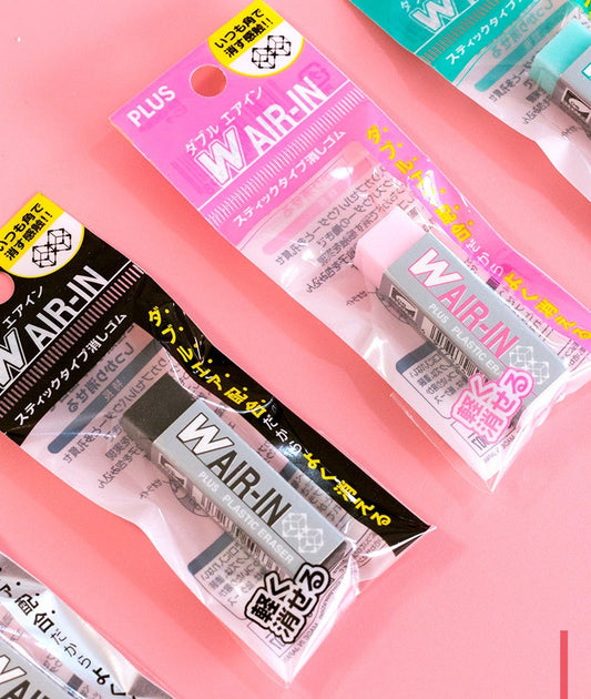 PLUS WAIR-IN Plastic Eraser S Japan 4-Pack