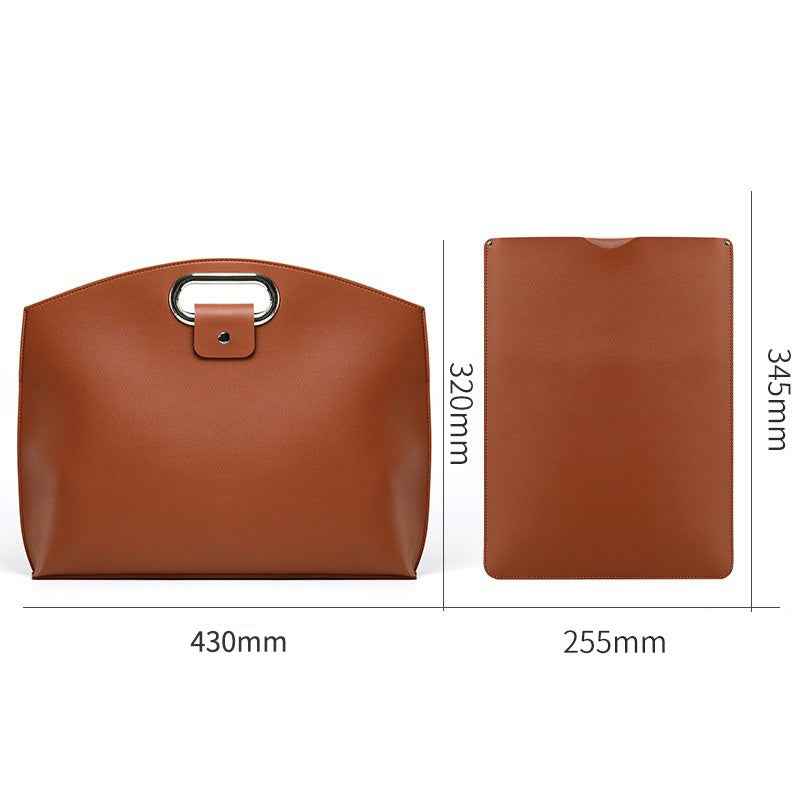 PU Leather Laptop Handbag & Sleeve 2-Piece Set 13.3/14 Inch