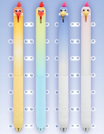 Parrot Retractable Gel Pens 0.5mm Black Ink Set of 12