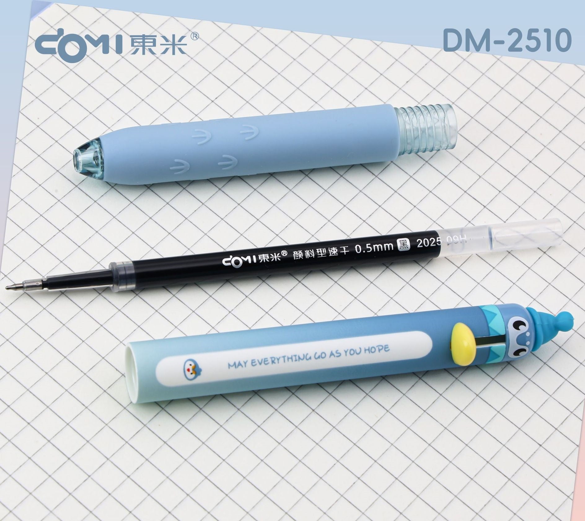 Cute Penguin Retractable Gel Pens 0.5mm Black Ink Set of 12 – Kawaii Fun