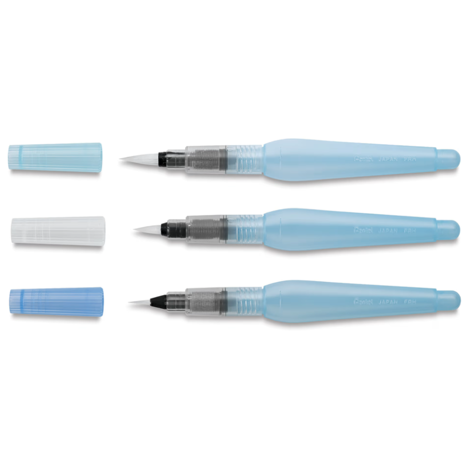 Pentel Aquash Pinceau à eau, pointe fine, 1 pinceau sur carte blister, bleu Pentel Aquash Pinceau à eau, pointe fine, 1 pinceau sur carte blister, bleu
