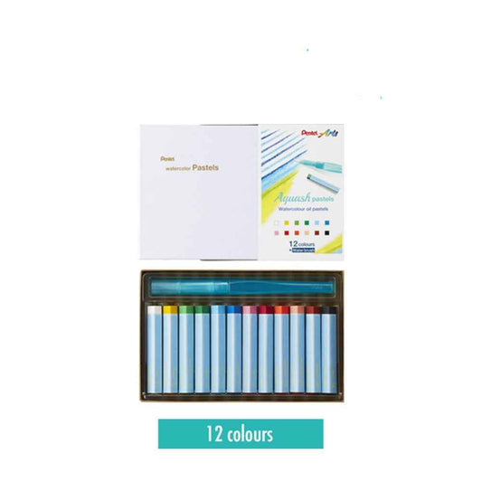 Pentel Watercolor Oil Pastels 12/24 Colors Water Brush Art Set