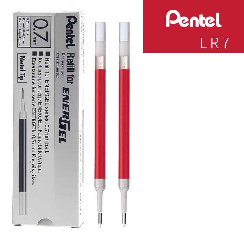 Pentel EnerGel LR7 Gel Pen Refill - 0.7 mm - Black/Blue/Red - 12 Pack