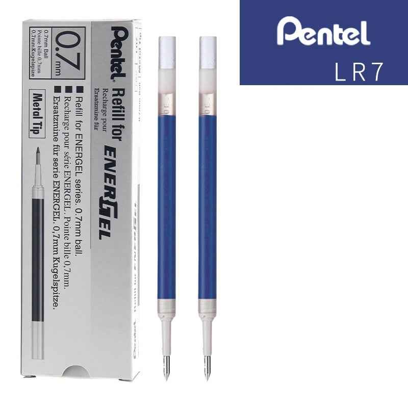 Pentel EnerGel LR7 Gel Pen Refill - 0.7 mm - Black/Blue/Red - 12 Pack