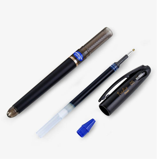 Pentel EnerGel Tradio gel kemični svinčnik, (0.5mm), iglični vrh, črna črnila, 2 pakiranje