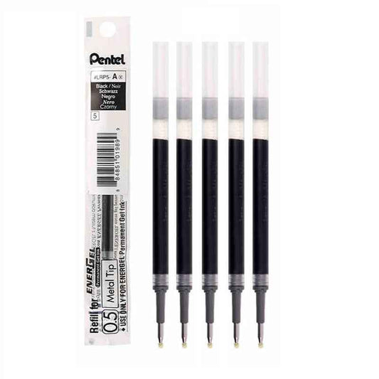 Pentel Energel LRP5 Gel Pen Refill - 0.5mm - Black/Blue/Red - 6 Pack