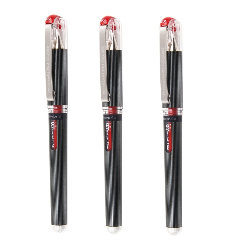 Pentel 1.0mm Tip Hybrid Gel Grip Dx Metallic Pen With Chunky Barrel - Silver