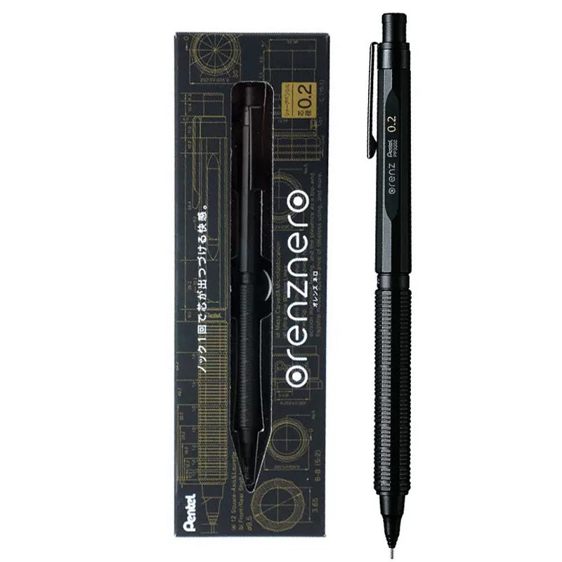 Conjunto de Lápis Mecânico Pentel Orenz Nero - 0.2mm/0.3mm/0.5mm