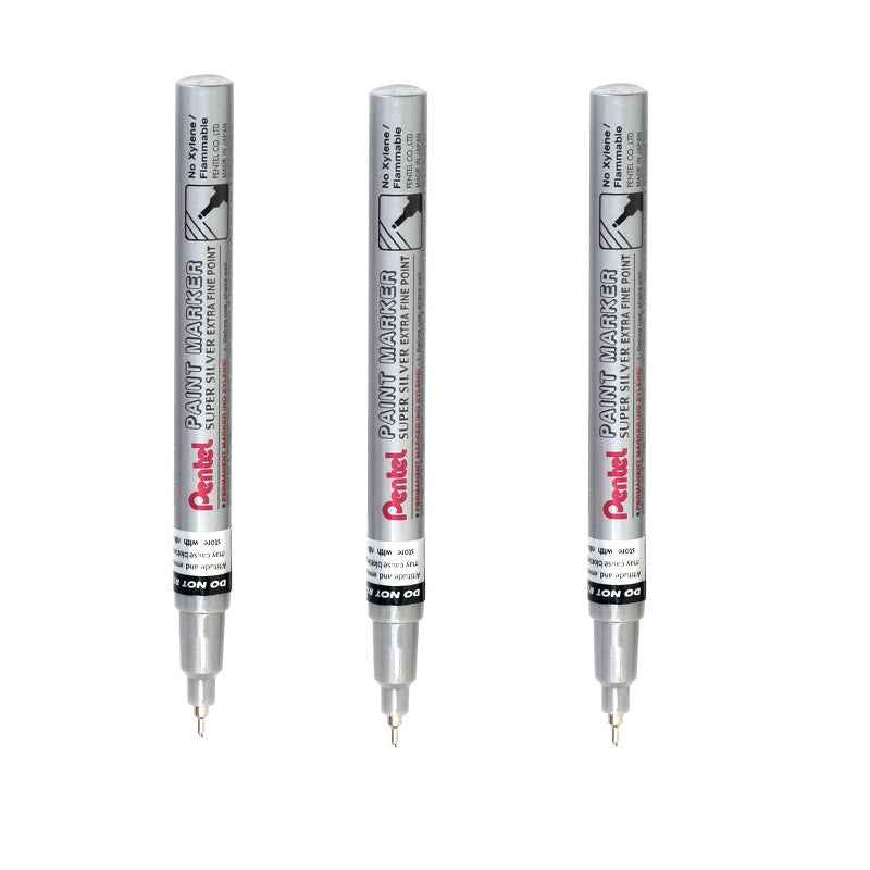 Pentel Paint Marker Extra Fine Point MFP10 Gold/Silver/White 3 Pack
