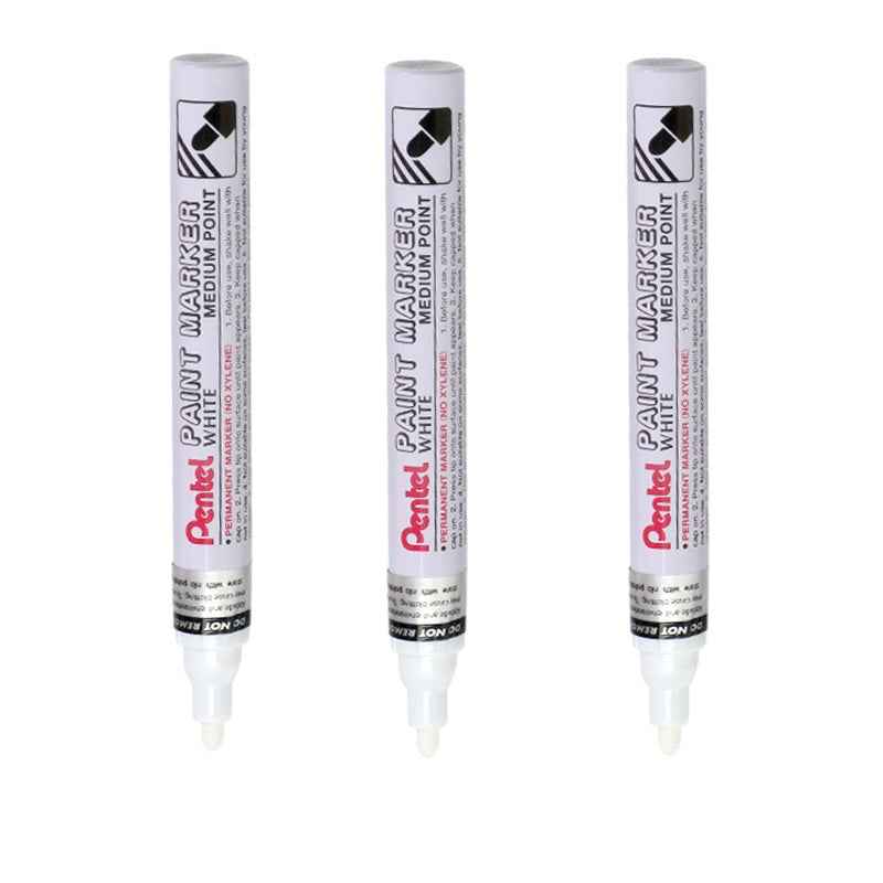 Pentel Paint Marker Medium Point MMP10 Gold/Silver/White 3 Pack