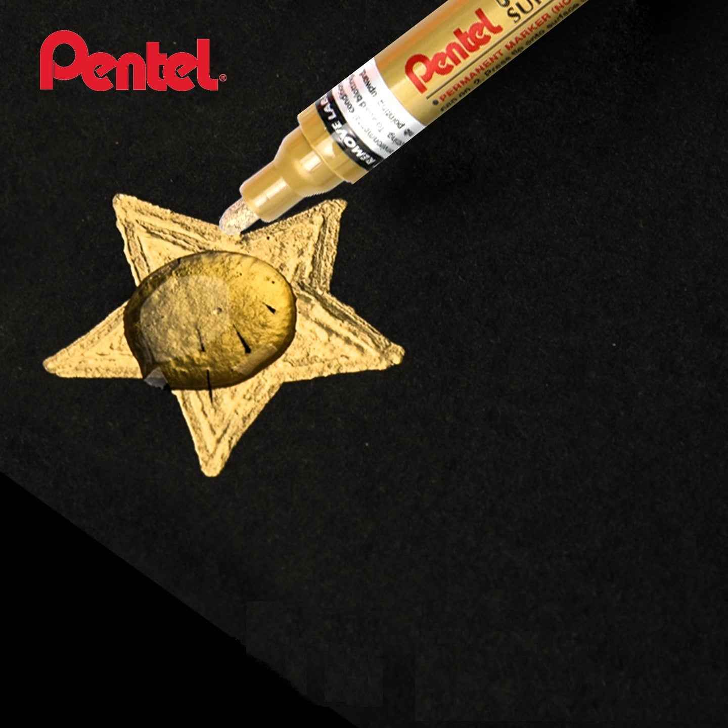 Pentel Paint Marker Fine Bullet Point MSP10 Gold/Silver/White 3 Pack