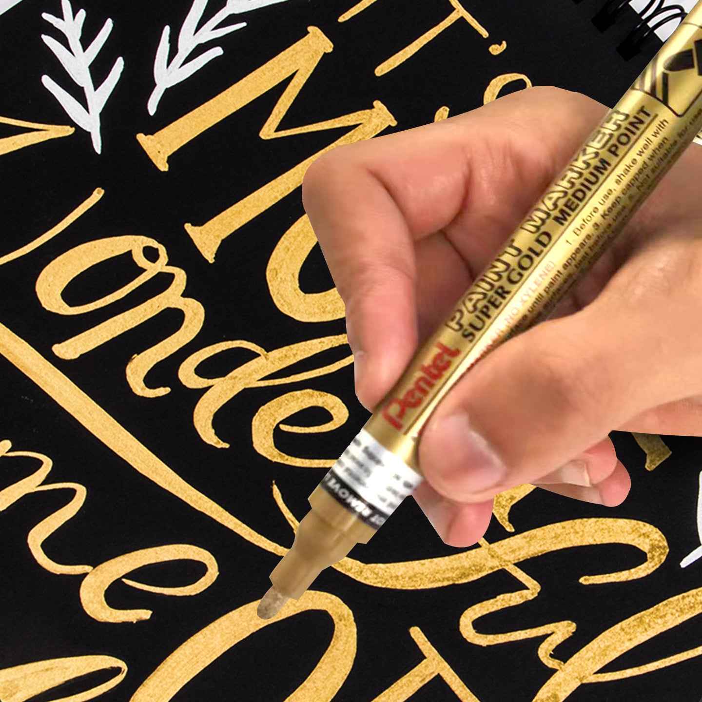 Pentel Paint Marker Medium Point MMP10 Gold/Silver/White 3 Pack