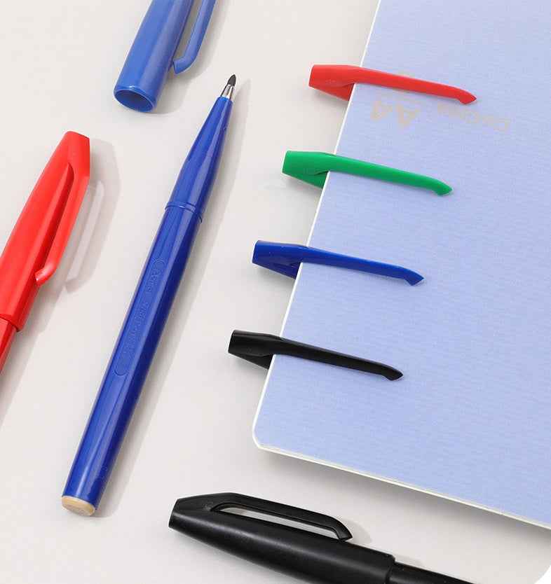 Pentel S520 Sign Pen Fiber Tip 2.0 mm, 4 Pack