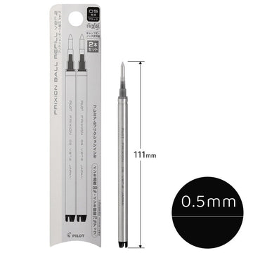 Recarga para Caneta de Gel Pilot FriXion Ball Zone 0,5 mm Preto/Vermelho/Azul Pack de 2