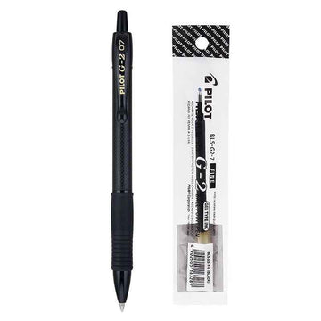 Pilot G2 Limited Gel Pen 0.7mm Matte Black Body with 1 Refill