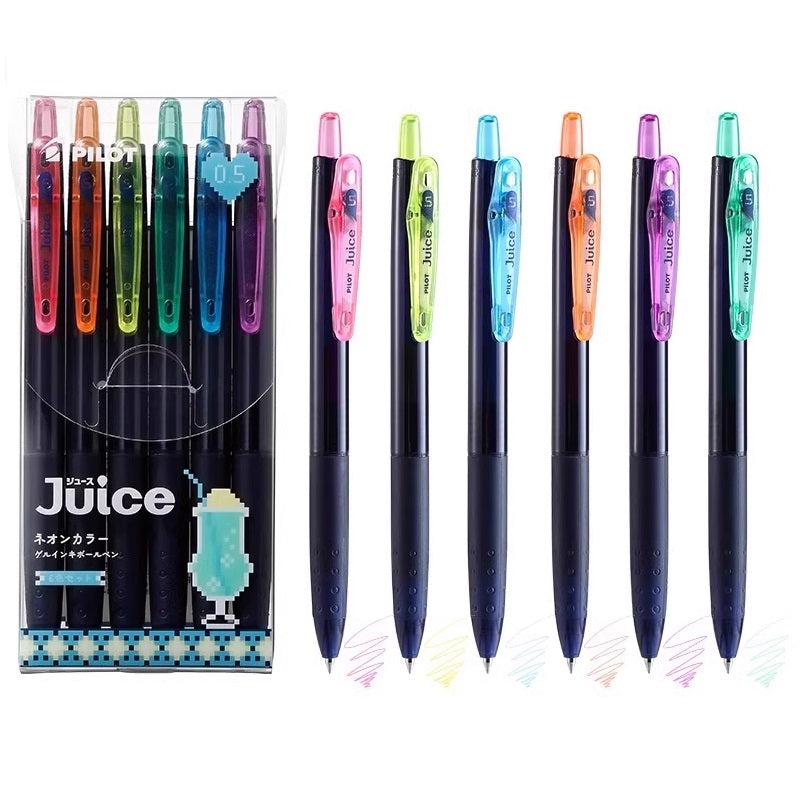 Pilot Juice Gel Pen - Neon Color - 0.5mm 6 Pack