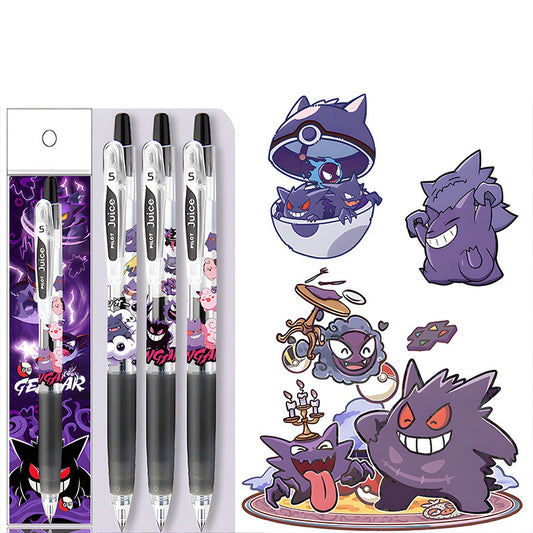 Pilot Juice x Pokemon Gengar Gel Pen - 0.5mm Black Ink - 3 Pack
