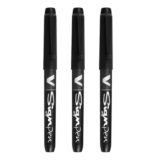 Pilot SW-VSP V Sign Pen Pure Liqud Ink 3 Pack 3 Black