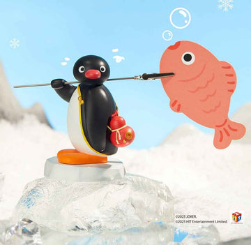 Pingu Penguin Cute Memo Clip with Fish-Shaped Sticky Notes