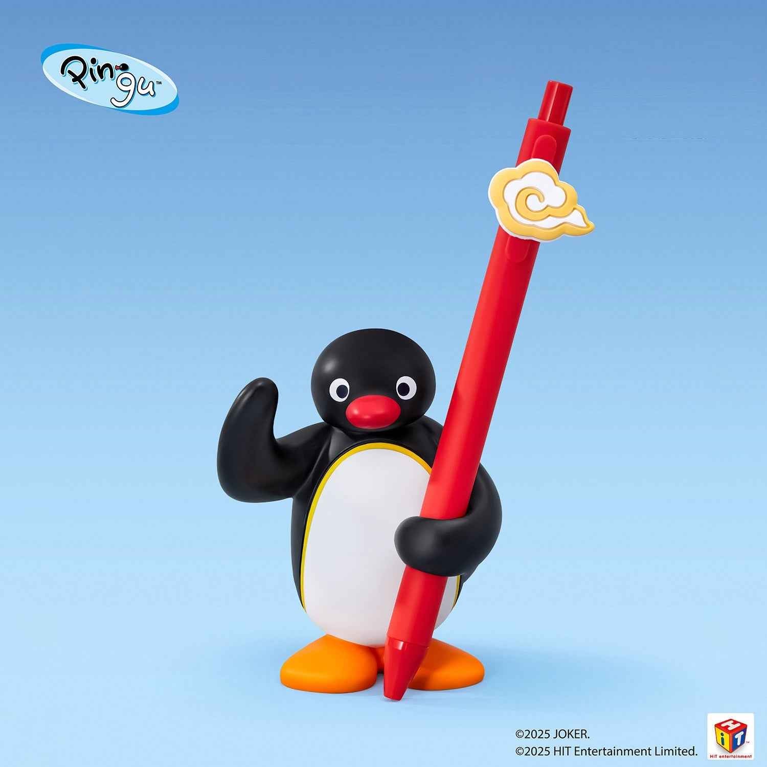 Pingu Penguin Pen Holder with 1 Gel Pen