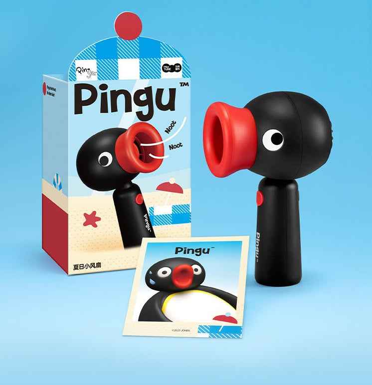 Pingu Summer Toy Fan – Cute Portable Mini Fan, TYPE-C Rechargeable