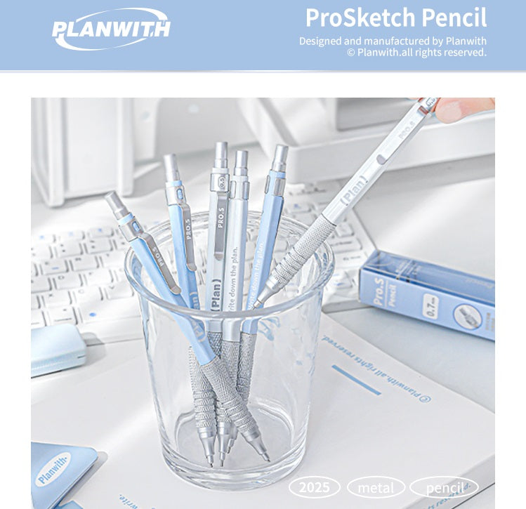 Planwith Metal Mechanical Pencil Pro Sketch Drawing Tool 0.5mm/0.7mm