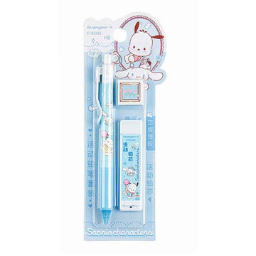 Sanrio Pochacco Mechanical Pencil Set HB – Eraser & Lead Refills