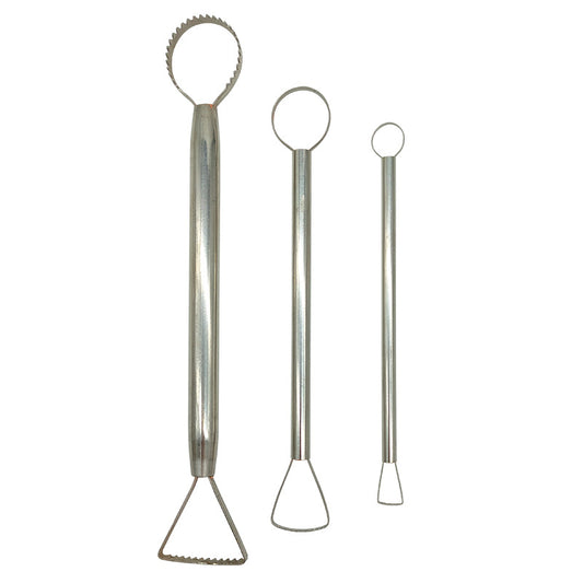 Pottery Trimming Loop Tool Set of 3 – Stainless Steel for Clay Sculpting & Wheel Throwing