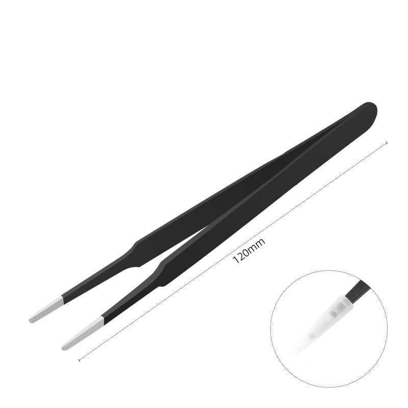 Anti-Static Precision Tweezers Set of 2 – Round Tip & Cross Lock ESD Tool