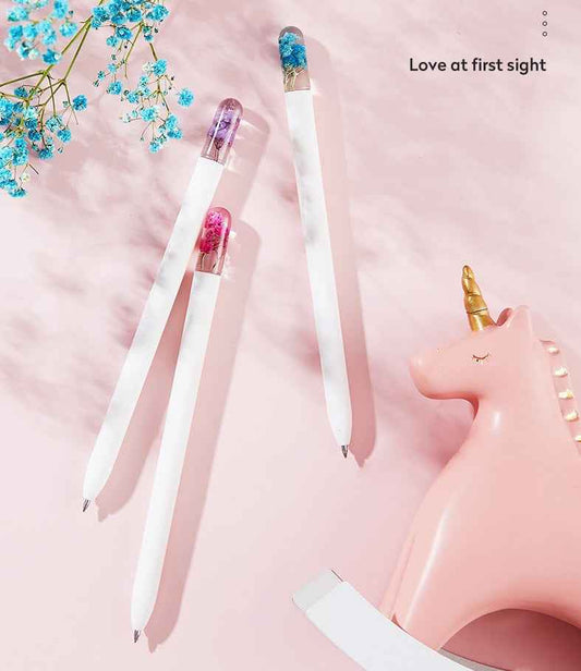 "Starry Night" Preserved Flower Gel Pen Set - 3 Color Pack