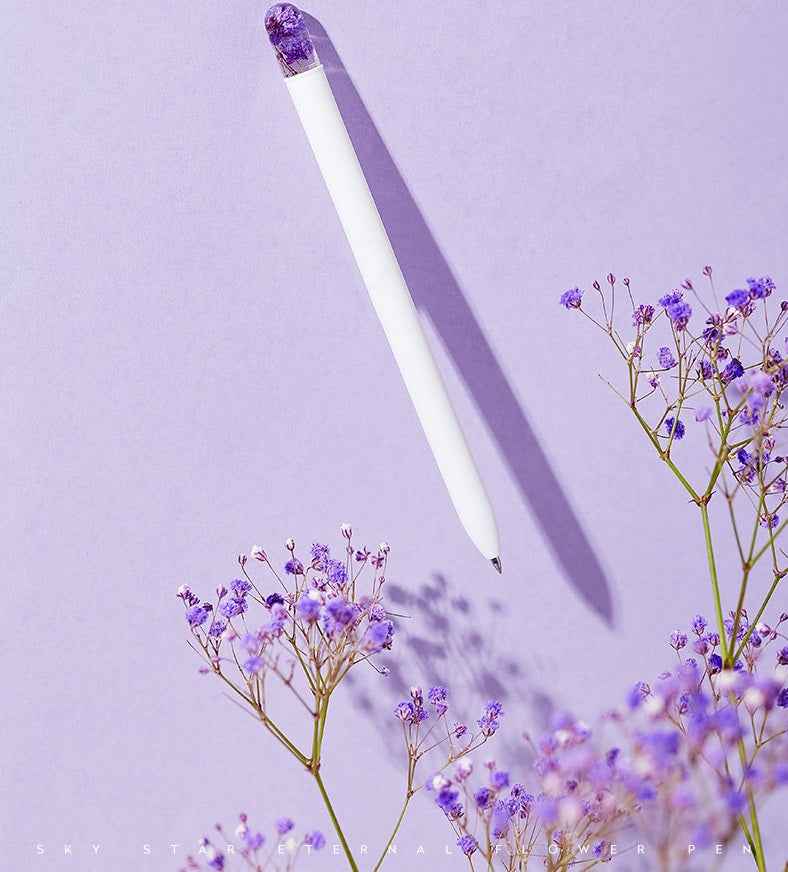 "Starry Night" Preserved Flower Gel Pen Set - 3 Color Pack