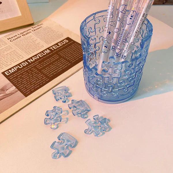 Transparent Puzzle Pen Holder