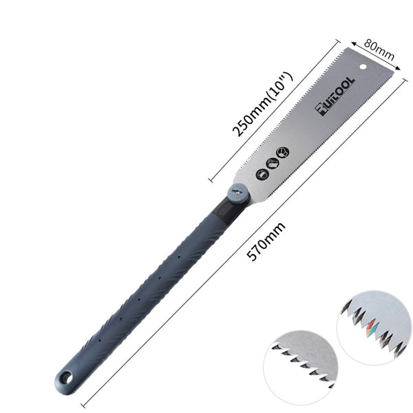 ASHATA - Seghetto A Mano Giapponese A Doppio Taglio, 12 Pollici, Per Legno E Giardinaggio