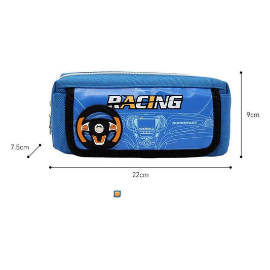 Racing Large Capacity Oxford Fabric Pencil Case