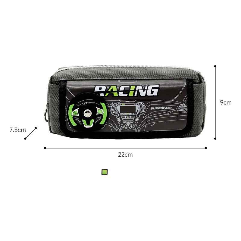 Racing Large Capacity Oxford Fabric Pencil Case