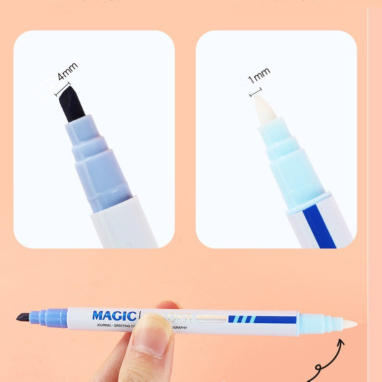 12 Magic Color Markers Dual Tip Highlighter