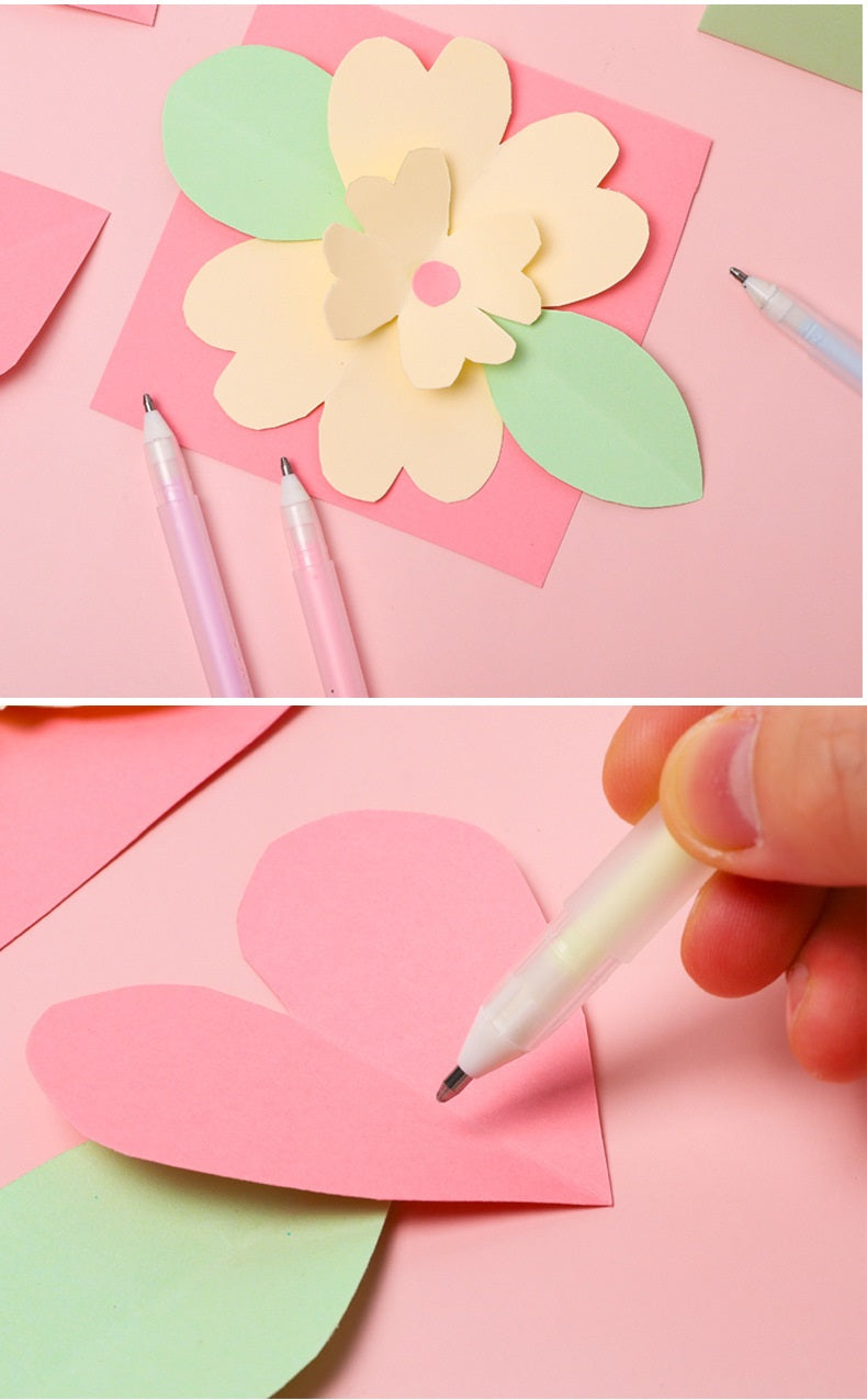 Kit De 6 Stylos Colle à Séchage Rapide - Colle à Bille Rose Pour Loisirs Créatifs - Marque Uxcell