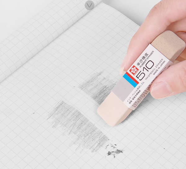 Sanding Ink SAKURA 510 Half Sand Ink & Pencil Eraser,3 Pack