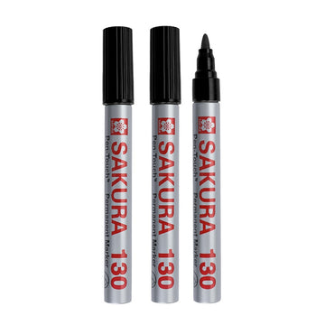 SAKURA Pen Touch 130 Permanent Marker Black/Red/Blue 3 Pack