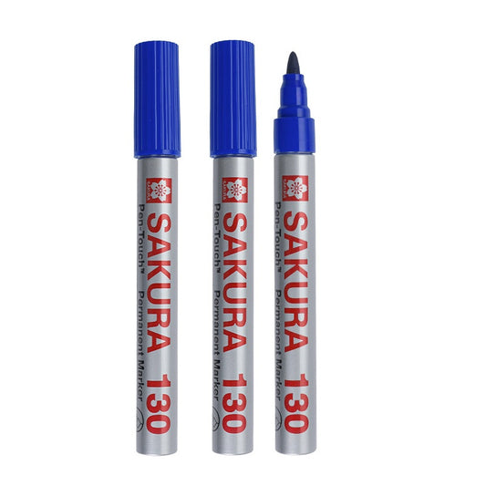 SAKURA Pen Touch 130 Permanent Marker Black/Red/Blue 3 Pack