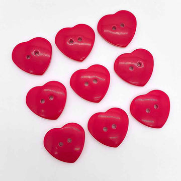 Red Heart Herzknöpfe mit zwei Löchern, 50er Pack, rot