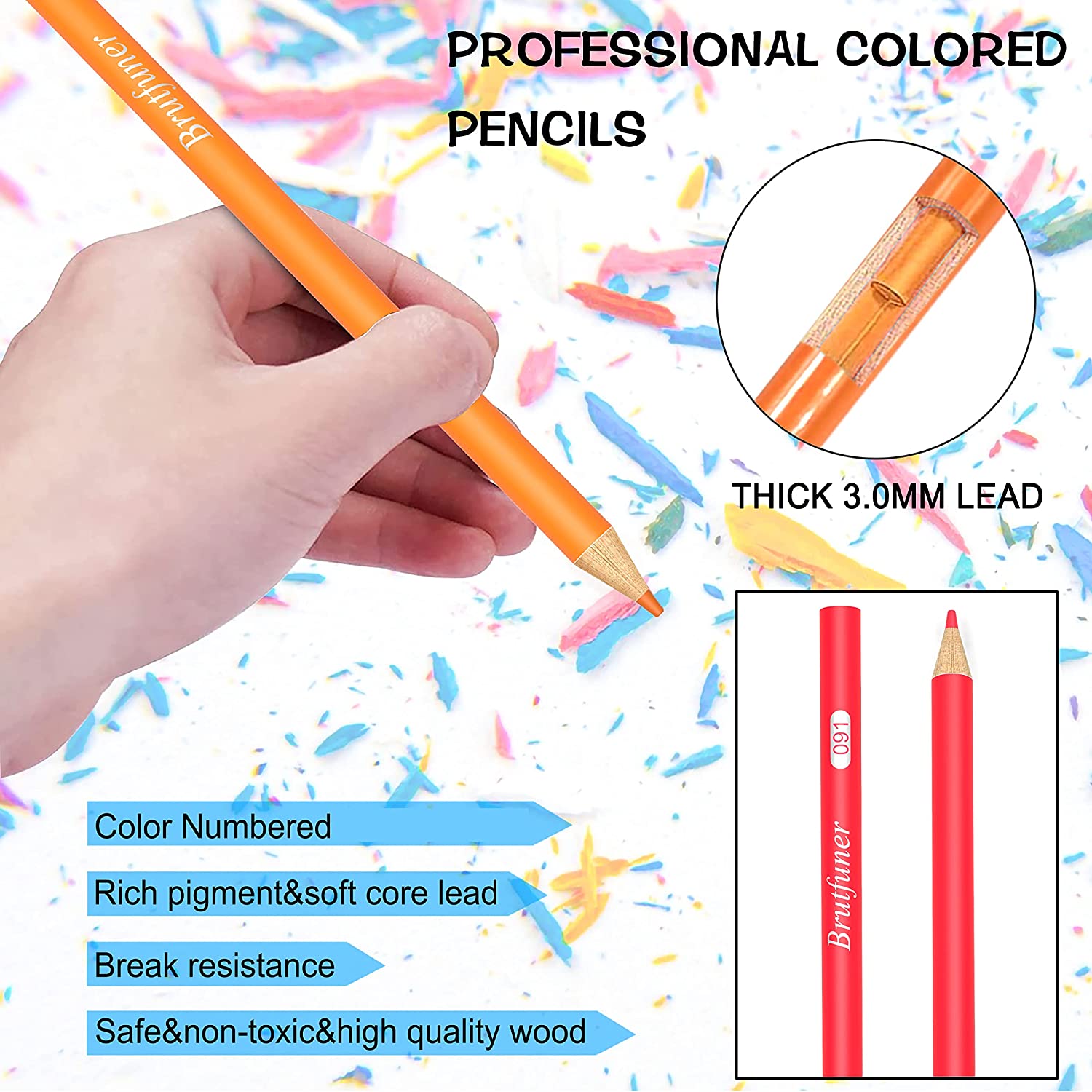 Brutfuner 520 Colored Sketching Pencils Soft Core Gift Box